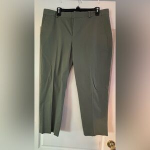 Banana Republic Factory Avery Tailored Ankle Pants | Olive Green | Size 14